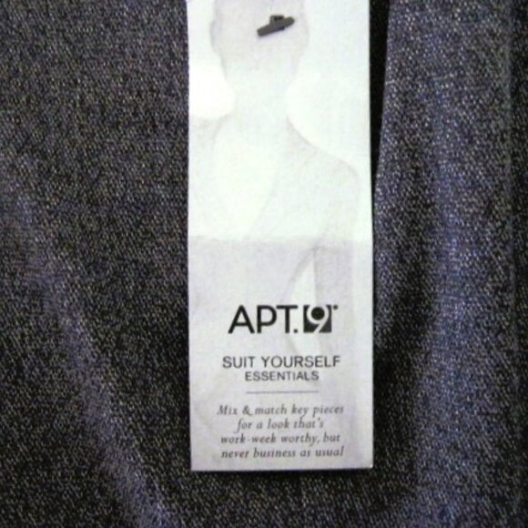 Apt 9~Womens Size 4Tall~Curvy Heather Gray~2 Pockets~Spandex~Zipper~New W/Tags - Picture 8 of 10